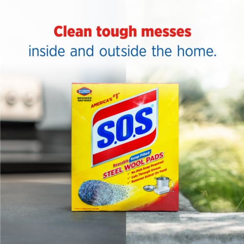 S.O.S Steel Wool Soap Pads Perspective: back