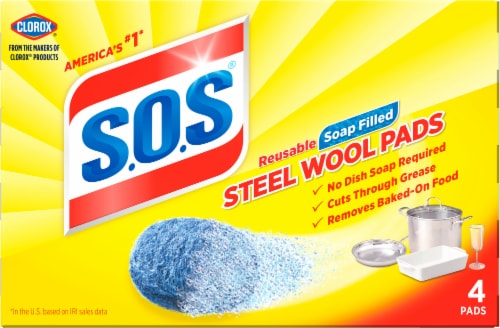 S.O.S Steel Wool Soap Pads Perspective: back