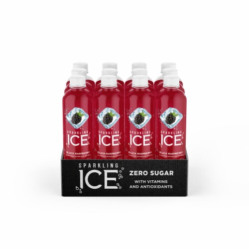 Sparkling Ice® Black Raspberry Flavored Sparkling Water Perspective: back