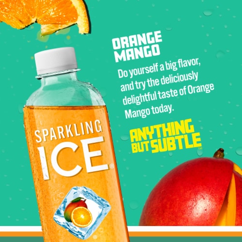 Sparkling Ice Zero Sugar Orange Mango Sparkling Water Perspective: back