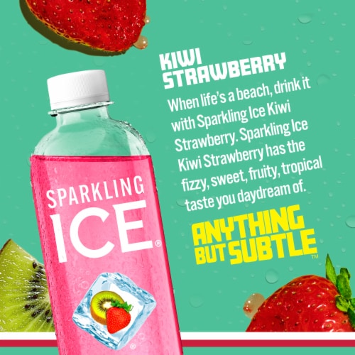 Sparkling Ice Zero Sugar Kiwi Strawberry Sparkling Water Perspective: back