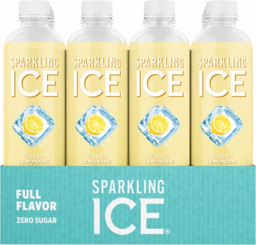 Sparkling Ice® Classic Lemonade Sparkling Water Bottles Perspective: back