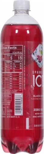 Sparkling Ice® Black Cherry Flavored Sparkling Bottled Water Perspective: back
