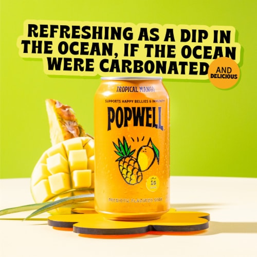 Popwell Tropical Mango 12oz Standard Can Perspective: back