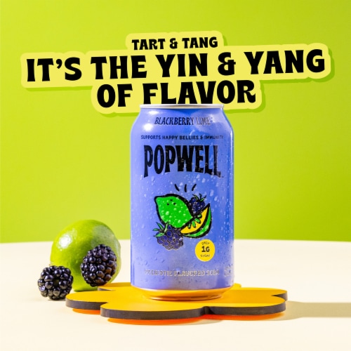 Popwell Blackberry Lime 12oz Standard Can Perspective: back