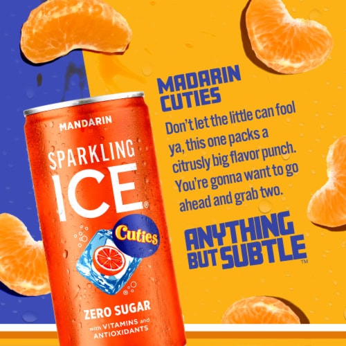 Sparkling Ice Cuties Mandarin Sparkling Water Mini Cans Perspective: back