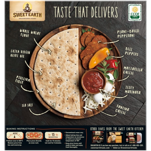 Sweet Earth Pepperoni Lover's Frozen Pizza Perspective: back