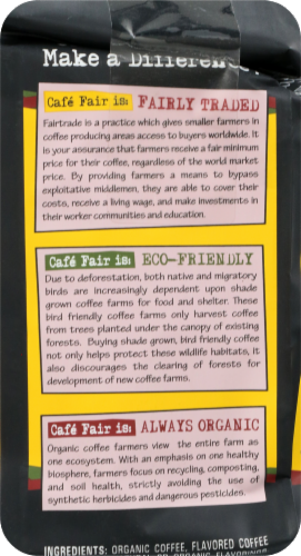Cafe Fair Organic French Roast Ground Coffee Perspective: back