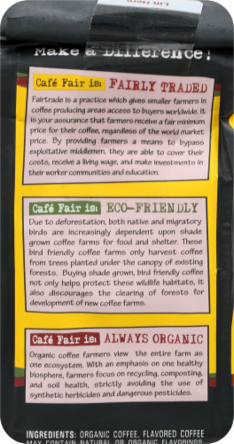 Cafe Fair Organic Morning Blend Ground Coffee Perspective: back