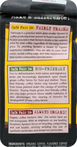 Cafe Fair® Hazelnut Organic Ground Coffee Perspective: back