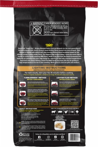 Royal Oak Super Size™ Hickory Blended Charcoal Pellets Perspective: back