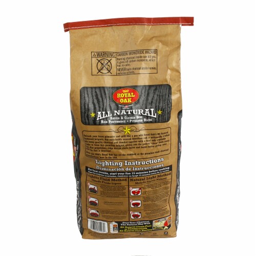 Royal Oak All Natural Charcoal Briquets Perspective: back