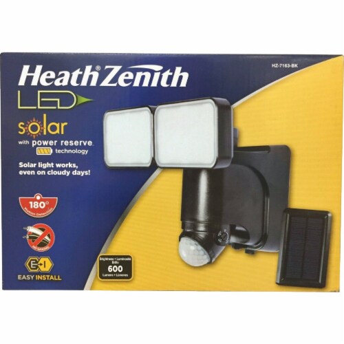 Heath Zenith 600 Lumen Solar Powered Motion Sensor Security Light Perspective: back