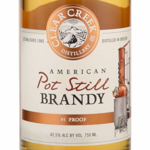 Clear Creek Distillery Pot Still Grape Brandy Perspective: back