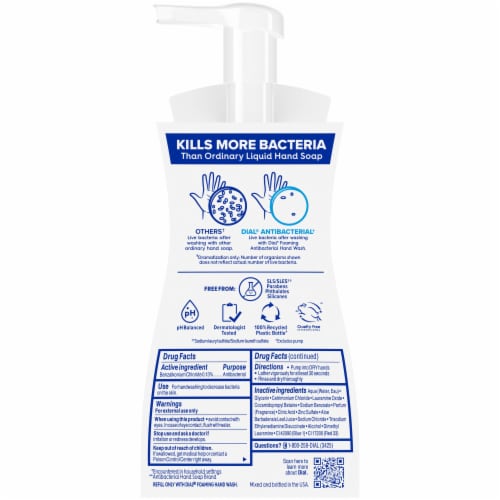 Dial® Antibacterial Defense™ Foaming Hand Wash Spring Water Scent Perspective: back