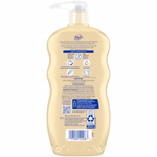 Dial® Kids 3-in-1 Peach Scent Shampoo Body Wash Bubble Bath Perspective: back