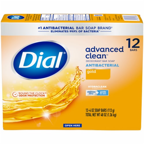 Dial® Advanced Clean™ Soap Bars Gold™ Antibacterial Deodorant Multipack Perspective: back