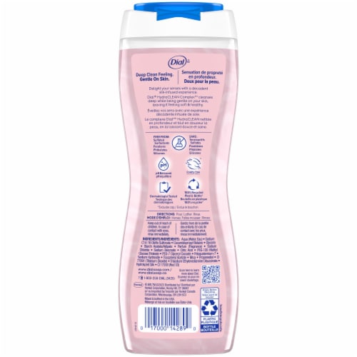 Dial® Pamper & Indulge™ Body Wash Silk & Magnolia Scent Dermatologist Tested Cleansing Perspective: back