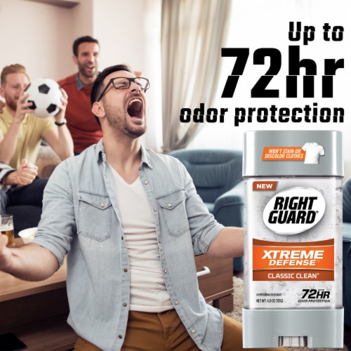 Right Guard® Xtreme Defense Classic Clean Deodorant Perspective: back