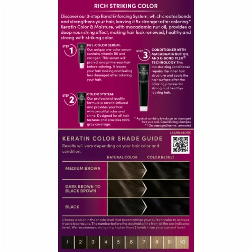Schwarzkopf® Jet Black Keratin Color Permanent Hair Color Perspective: back