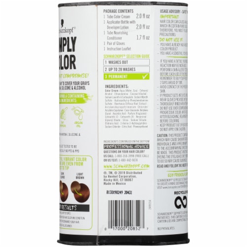 Schwarzkopf® Simply Color 6.68 Hazelnut Brown Hair Color Perspective: back