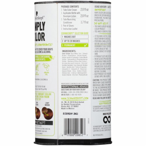 Schwarzkopf® Simply Color 6.68 Hazelnut Brown Hair Color Perspective: back