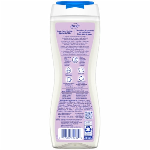 Dial® Clean + Gentle Waterlily Body Wash Perspective: back