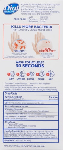 Dial Complete® Clean + Gentle Grapefruit Antibacterial Foaming Hand Wash Perspective: back
