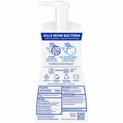 Dial® Antibacterial & Sensitive™ Fragrance-Free Foaming Hand Wash Perspective: back