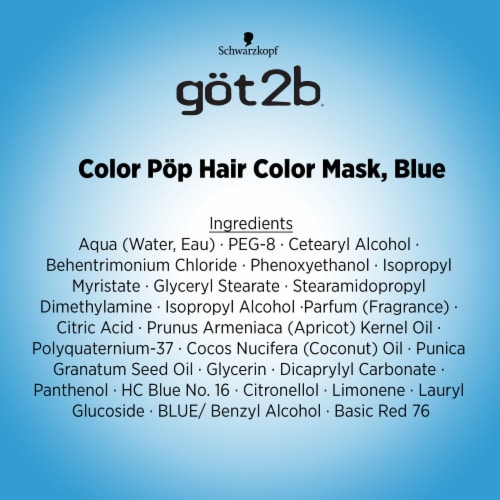 got2b® Color Pop Blue Hair Color Mask Perspective: back