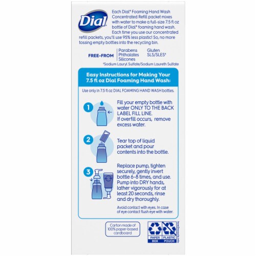 Dial® Lavender Scent Concentrated Foaming Hand Wash Refills Perspective: back
