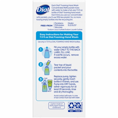 Dial® Aloe Scent Concentrated Foaming Hand Wash Refill Perspective: back