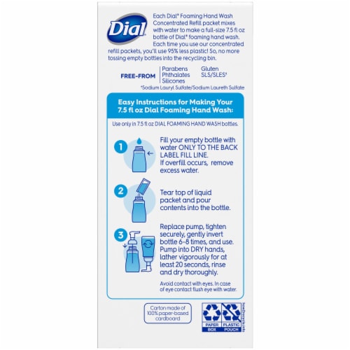 Dial® Sea Breeze Scent Concentrated Foaming Hand Wash Refills Perspective: back