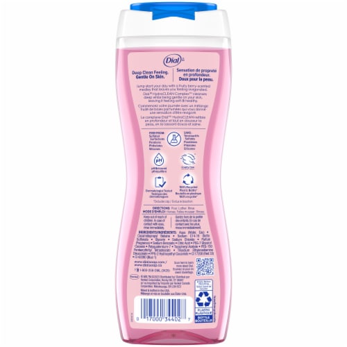 Dial Energize & Boost Berry Burst Body Wash Perspective: back