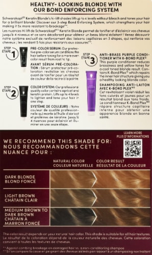 Schwarzkopf® Keratin Blonde Permanent Hair Color Kit - 11.1 Almond Blonde Perspective: back