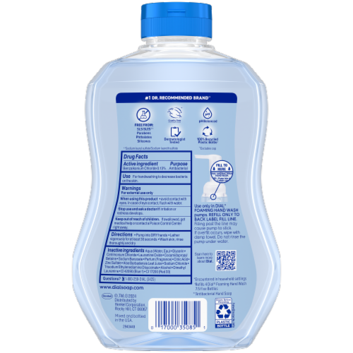 Dial® Antibacterial Defense™ Foaming Hand Wash Refill Spring Water® Scent Perspective: back