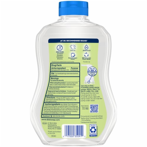 Dial® Antibacterial Defense™ Foaming Hand Wash Refill Soothing White Tea Scent Antibacterial Foaming Perspective: back