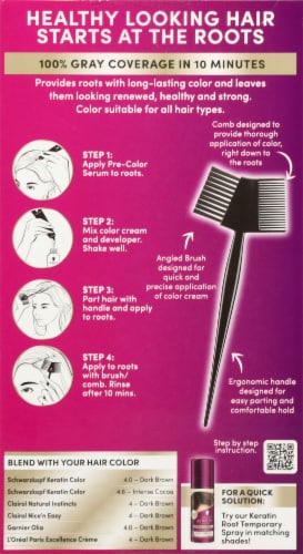 Schwarzkopf® Keratin Root Bond Enforcing System Hair Color Kit - 4.0 Dark Brown Perspective: back