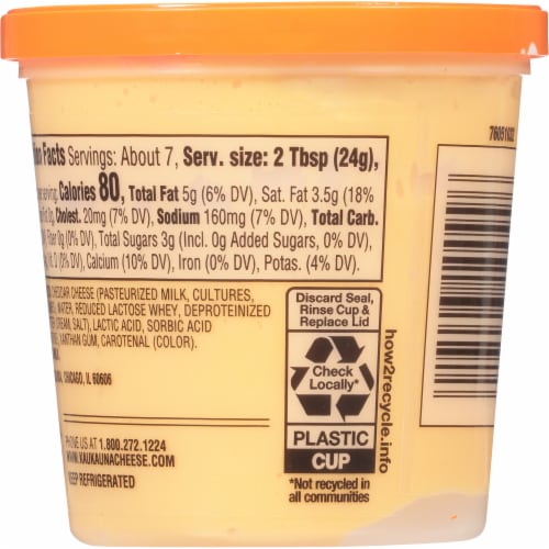 Kaukauna Extra Sharp Cheddar Spreadable Cheese Perspective: back