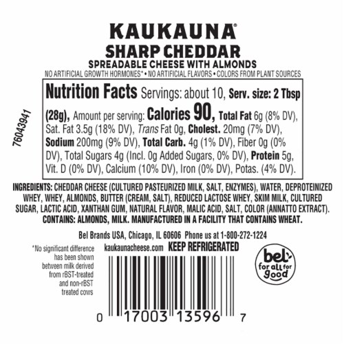 Kaukauna Sharp Cheddar Cheeseball Perspective: back