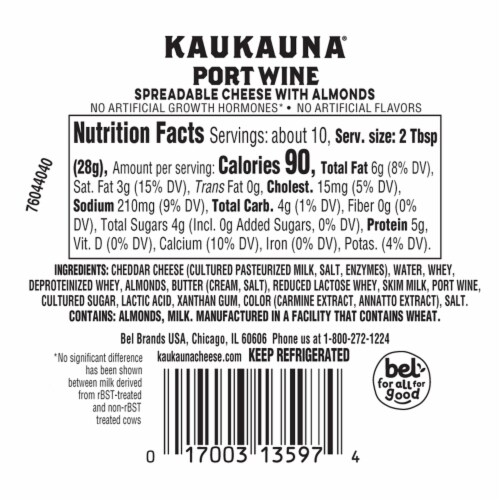 Kaukauna Port Wine Cheeseball Perspective: back