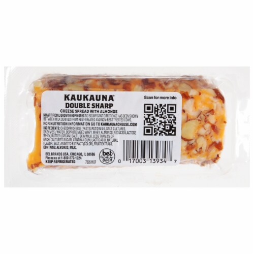 Kaukauna® Double Sharp Cheese Spread Log Perspective: back