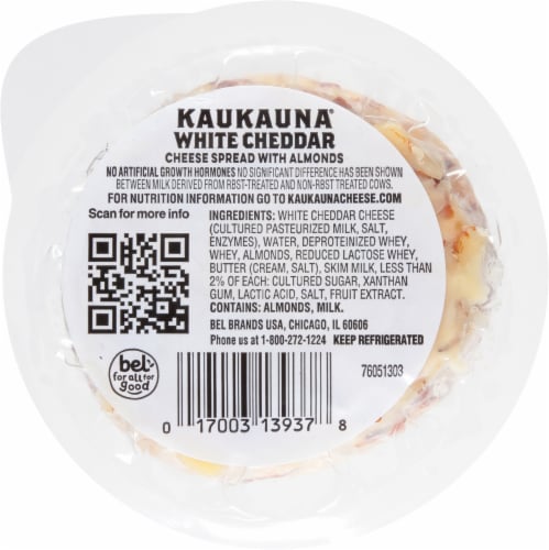Kaukauna® White Cheddar Cheese Ball with Almonds Perspective: back