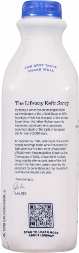 Lifeway Blueberry Organic Probiotic Low Fat Kefir Drink Perspective: back