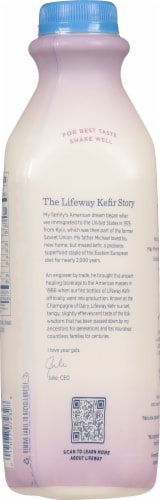 Lifeway Plain Organic Probiotic Whole Milk Kefir Drink Perspective: back