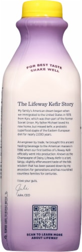 Lifeway® Organic Kefir Strawberry Banana Whole Milk Perspective: back