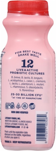 Lifeway® Strawberry Probiotic Low Fat Kefir Drink Perspective: back