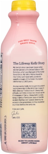 Lifeway Banana Strawberry Probiotic Low Fat Kefir Drink Perspective: back