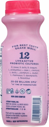 Lifeway Mixed Berry Probiotic Low Fat Kefir Drink Perspective: back