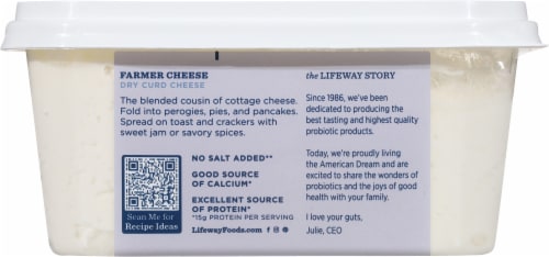 Lifeway Farmer Cheese Plain Perspective: back